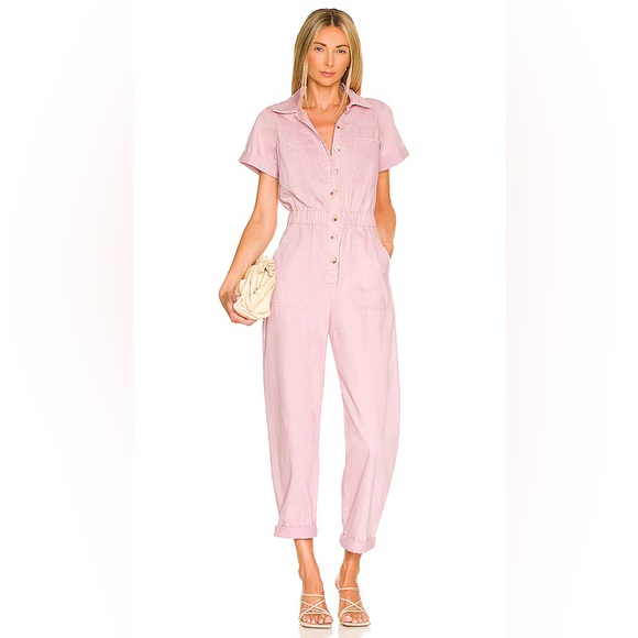 Show Me Your Mumu Cannon Jumpsuit Pink Denim - Picture 4 of 9
